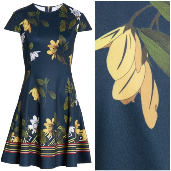 🍒NWT🍒 TED BAKER GALLAH SKATER DRESS - Picture 2 of 5